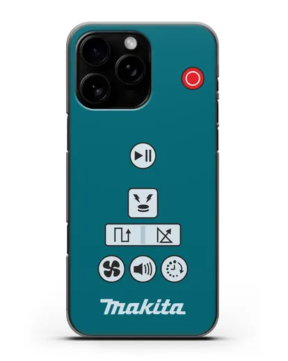 Чехол с дизайном пульт-контроллер Makita силиконовый для iPhone 16 Pro Max