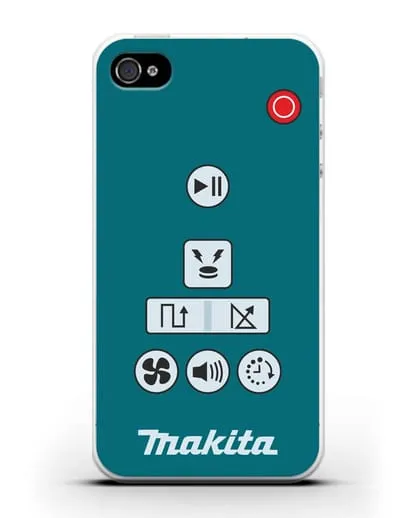Чехол с дизайном пульт-контроллер Makita силиконовый для iPhone 4/4s