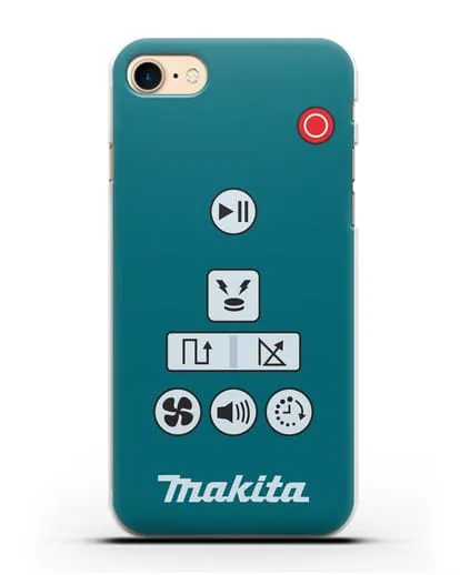 Чехол с дизайном пульт-контроллер Makita силиконовый для iPhone 8
