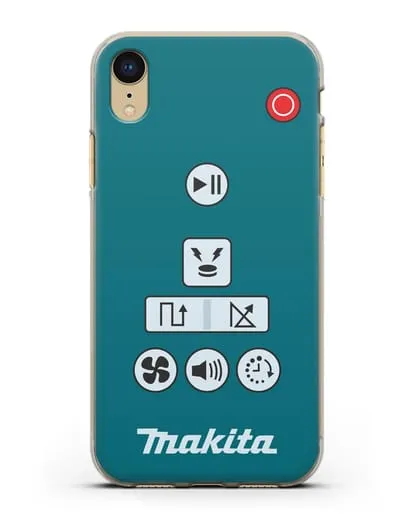 Чехол с дизайном пульт-контроллер Makita силиконовый для iPhone XR