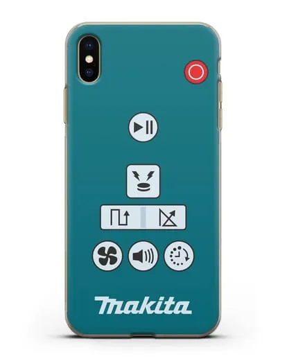 Чехол с дизайном пульт-контроллер Makita силиконовый для iPhone XS Max