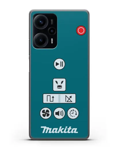 Чехол с дизайном пульт-контроллер Makita силиконовый для Xiaomi Poco F5