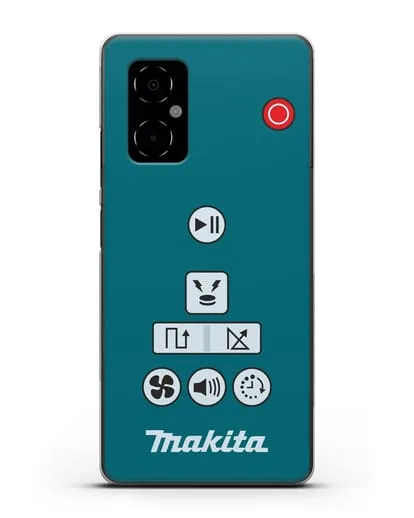 Чехол с дизайном пульт-контроллер Makita силиконовый для Xiaomi Poco M4 5G