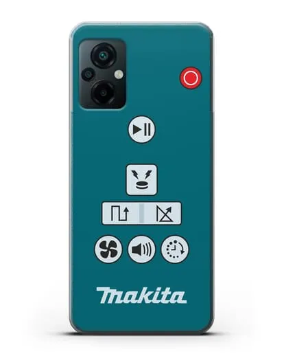 Чехол с дизайном пульт-контроллер Makita силиконовый для Xiaomi Poco M5