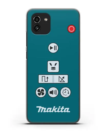 Чехол с дизайном пульт-контроллер Makita силиконовый для Samsung Galaxy A03 [SM-A035]