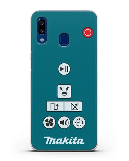Чехол с дизайном пульт-контроллер Makita силиконовый для Samsung Galaxy A20 [SM-A205FN]
