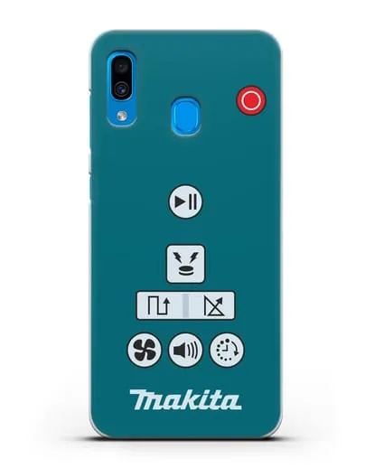 Чехол с дизайном пульт-контроллер Makita силиконовый для Samsung Galaxy A30 [SM-A305FN]