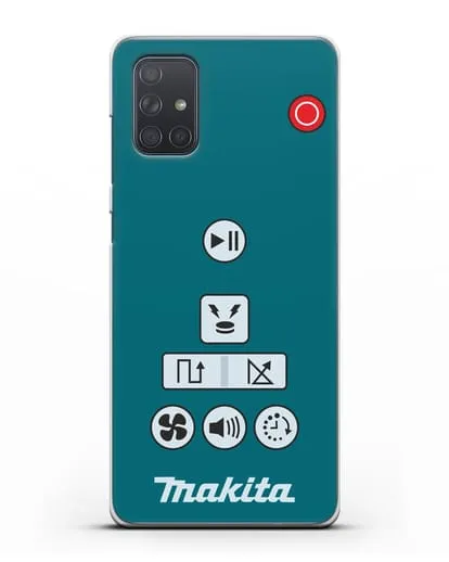Чехол с дизайном пульт-контроллер Makita силиконовый для Samsung Galaxy A71 [SM-A715F]