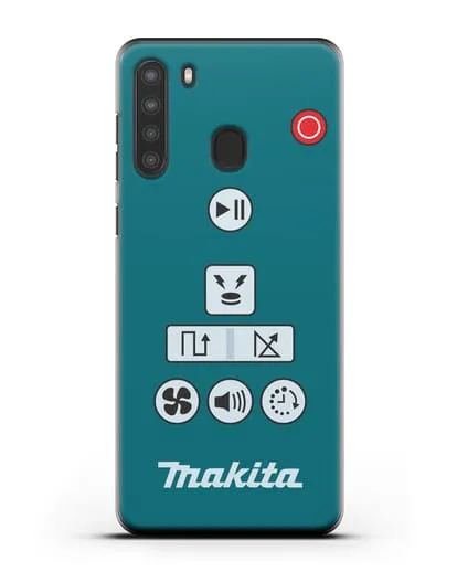 Чехол с дизайном пульт-контроллер Makita силиконовый для Samsung Galaxy A21 [SM-A215]