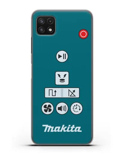 Чехол с дизайном пульт-контроллер Makita силиконовый для Samsung Galaxy A22s [A226B]