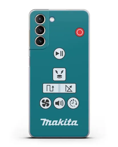 Чехол с дизайном пульт-контроллер Makita силиконовый для Samsung Galaxy S21 [SM-G991B]