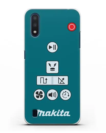 Чехол с дизайном пульт-контроллер Makita силиконовый для Samsung Galaxy M01 [SM-M015F]