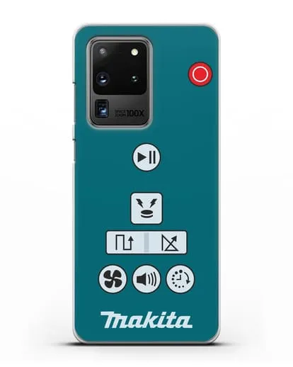 Чехол с дизайном пульт-контроллер Makita силиконовый для Samsung Galaxy S20 Ultra [SM-G988B]