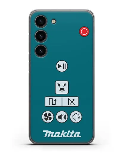 Чехол с дизайном пульт-контроллер Makita силиконовый для Samsung Galaxy S23 [SM-S911]