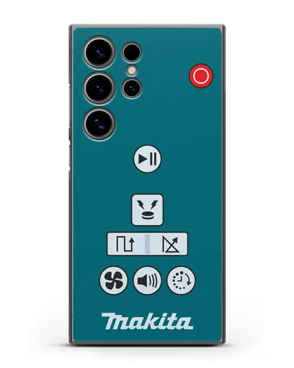 Чехол с дизайном пульт-контроллер Makita силиконовый для Samsung Galaxy S24 Ultra