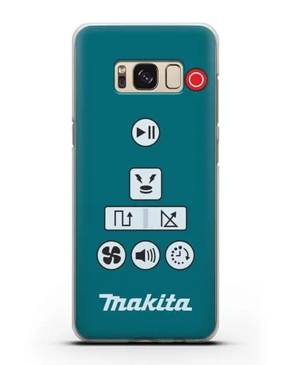 Чехол с дизайном пульт-контроллер Makita силиконовый для Samsung Galaxy S8 [SM-950F]