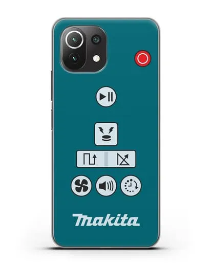 Чехол с дизайном пульт-контроллер Makita силиконовый для Xiaomi 11 Lite