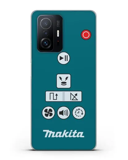 Чехол с дизайном пульт-контроллер Makita силиконовый для Xiaomi 11T