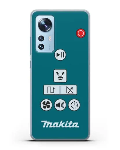 Чехол с дизайном пульт-контроллер Makita силиконовый для Xiaomi 12 Pro