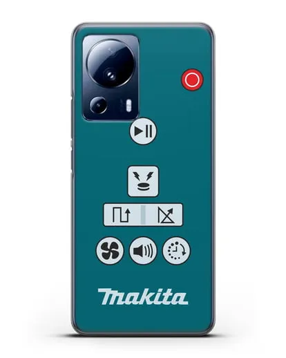 Чехол с дизайном пульт-контроллер Makita силиконовый для Xiaomi 13 Lite