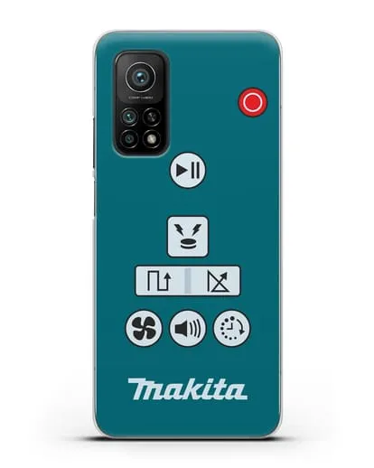 Чехол с дизайном пульт-контроллер Makita силиконовый для Xiaomi Mi 10T