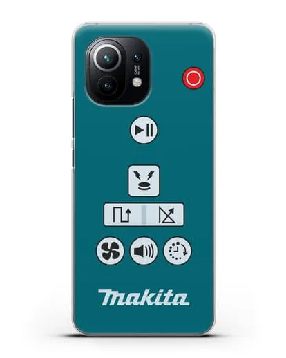 Чехол с дизайном пульт-контроллер Makita силиконовый для Xiaomi Mi 11