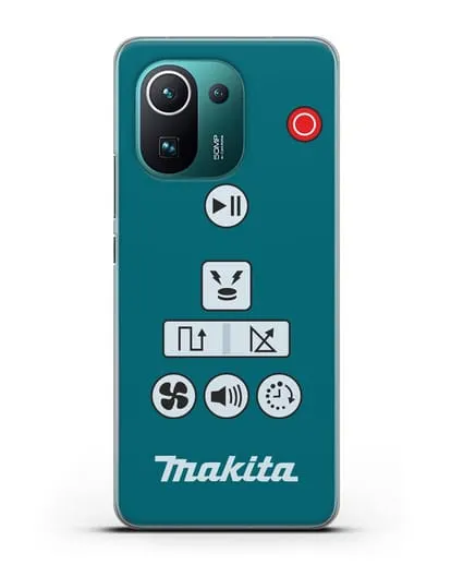 Чехол с дизайном пульт-контроллер Makita силиконовый для Xiaomi Mi 11 Pro