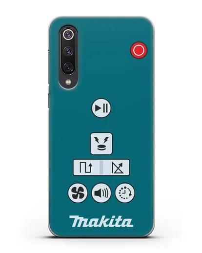 Чехол с дизайном пульт-контроллер Makita силиконовый для Xiaomi Mi 9 SE