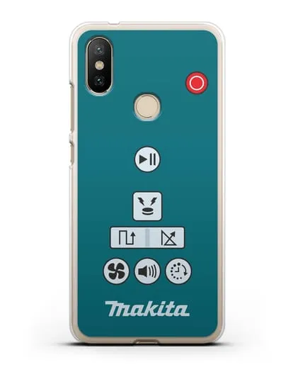 Чехол с дизайном пульт-контроллер Makita силиконовый для Xiaomi Mi A2