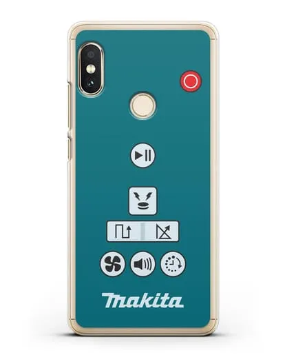 Чехол с дизайном пульт-контроллер Makita силиконовый для Xiaomi Mi A2 Lite