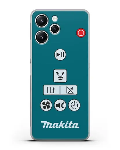Чехол с дизайном пульт-контроллер Makita силиконовый для Xiaomi Redmi 12