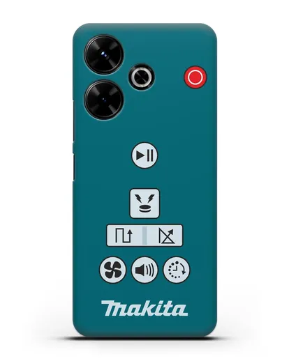 Чехол с дизайном пульт-контроллер Makita силиконовый для Xiaomi Redmi 13