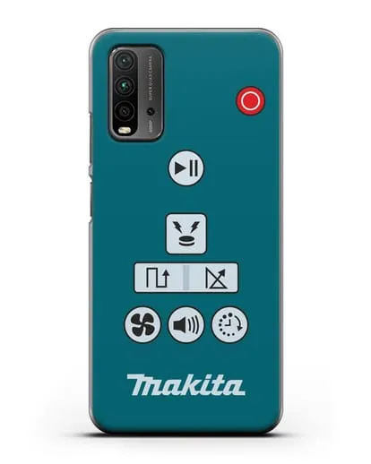 Чехол с дизайном пульт-контроллер Makita силиконовый для Xiaomi Redmi 9 Power