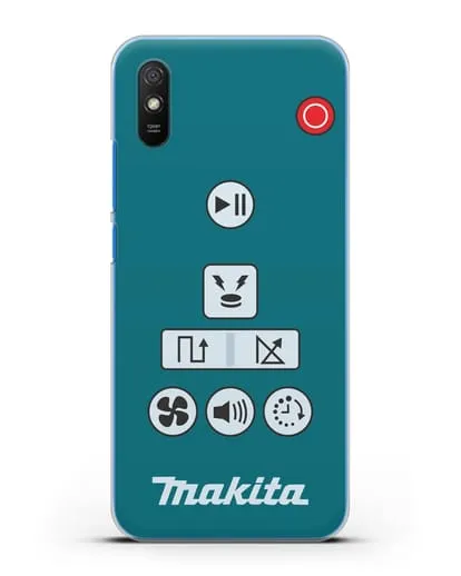 Чехол с дизайном пульт-контроллер Makita силиконовый для Xiaomi Redmi 9A