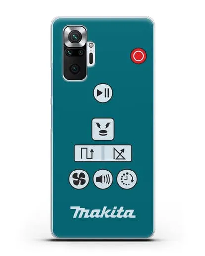 Чехол с дизайном пульт-контроллер Makita силиконовый для Xiaomi Redmi Note 10 Pro