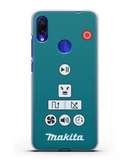 Чехол с дизайном пульт-контроллер Makita силиконовый для Xiaomi Redmi Note 7