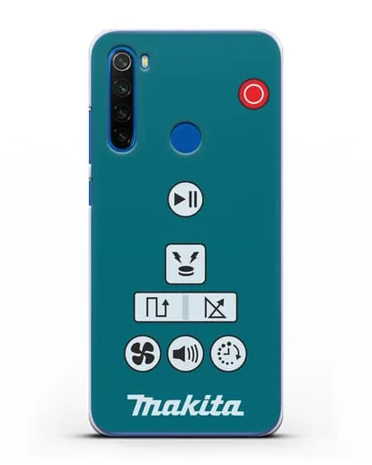 Чехол с дизайном пульт-контроллер Makita силиконовый для Xiaomi Redmi Note 8T