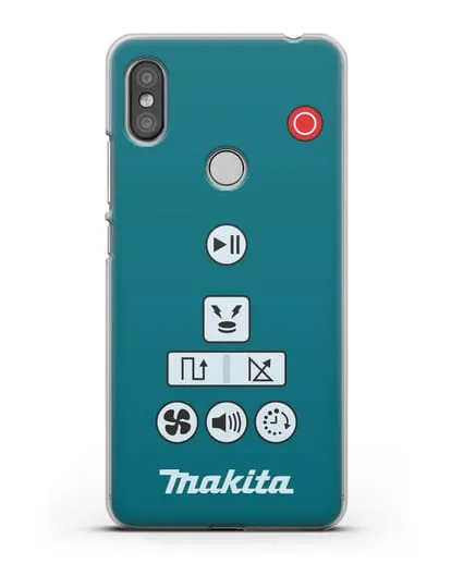 Чехол с дизайном пульт-контроллер Makita силиконовый для Xiaomi Redmi S2