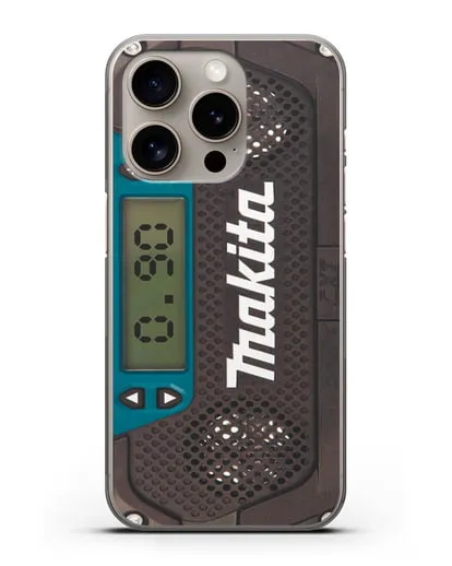 Чехол радиоприемник Makita силиконовый для iPhone 15 Pro