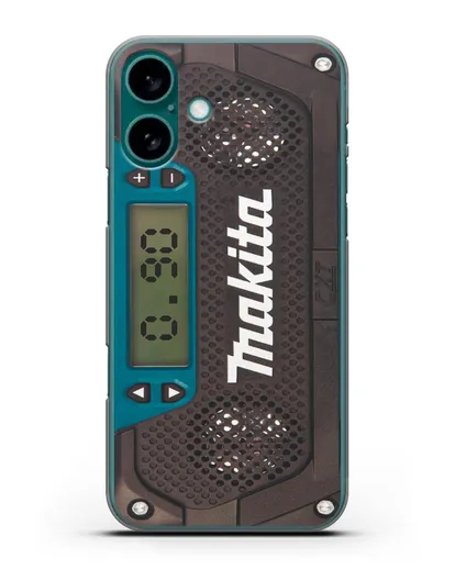 Чехол радиоприемник Makita силиконовый для iPhone 16 Plus