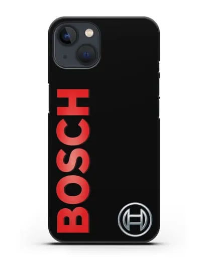 Чехол с надписью и логотипом Bosch силиконовый для iPhone 13 Mini