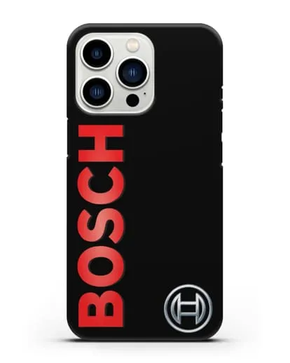 Чехол с надписью и логотипом Bosch силиконовый для iPhone 13 Pro