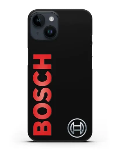 Чехол с надписью и логотипом Bosch силиконовый для iPhone 14
