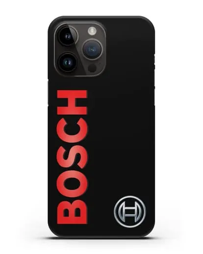 Чехол с надписью и логотипом Bosch силиконовый для iPhone 14 Pro Max
