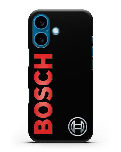 Чехол с надписью и логотипом Bosch силиконовый для iPhone 16