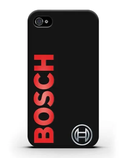 Чехол с надписью и логотипом Bosch силиконовый для iPhone 4/4s