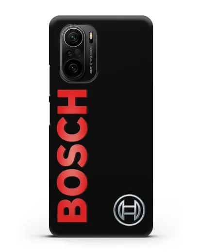 Чехол с надписью и логотипом Bosch силиконовый для Xiaomi Poco F3