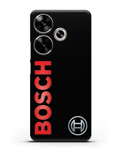 Чехол с надписью и логотипом Bosch силиконовый для Xiaomi Poco F6