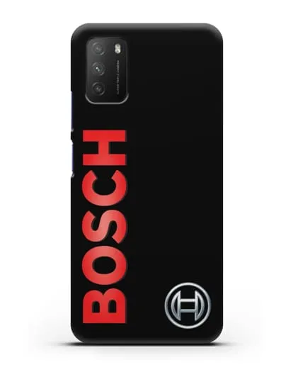Чехол с надписью и логотипом Bosch силиконовый для Xiaomi Poco M3