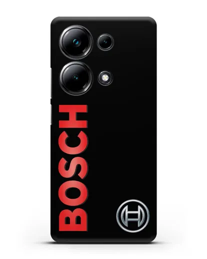 Чехол с надписью и логотипом Bosch силиконовый для Xiaomi Poco M6 Pro